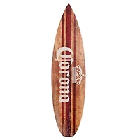 Licensed Corona Brown Wood Tones Surfboard Plaque Wall Sign - 60"x15"