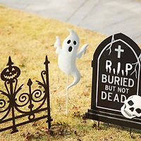 Glitzhome® 24" 5-Piece Halloween Metal Graveyard Yard Stake Set