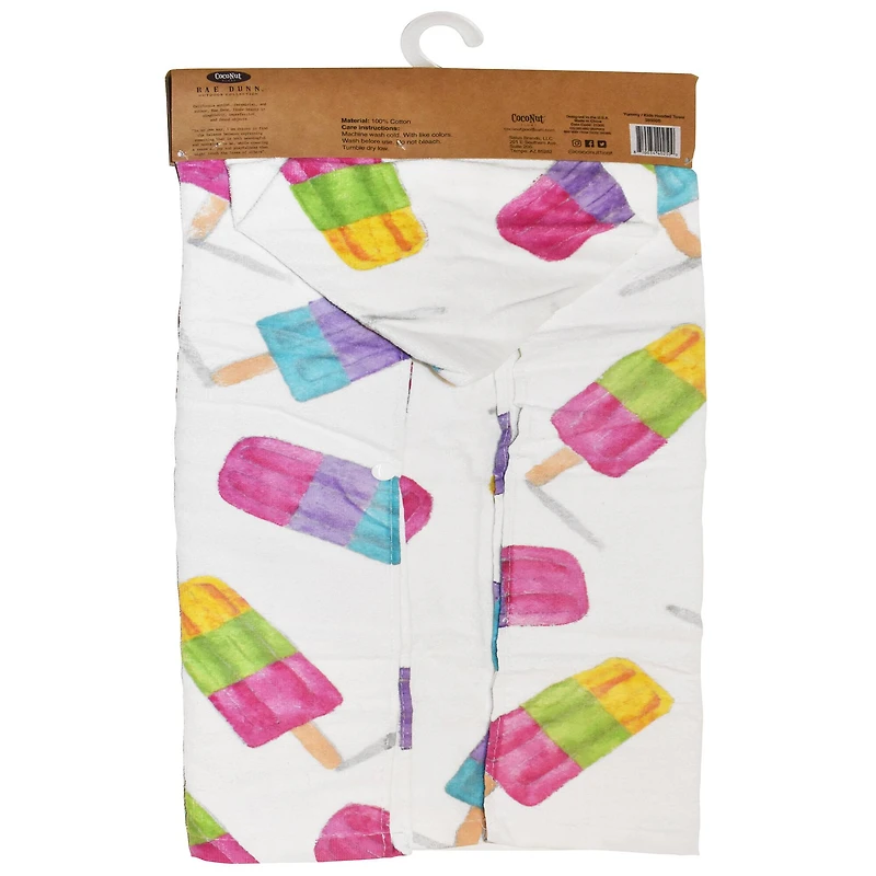 Rae Dunn Yummy Popsicle Kids Hooded Towel & Beach Ball Set