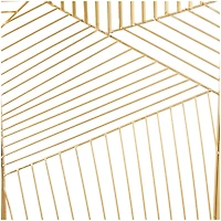 CosmoLiving by Cosmopolitan Gold Metal Geometric Wall Decor with Gold Frame Set of 3 16", 48"