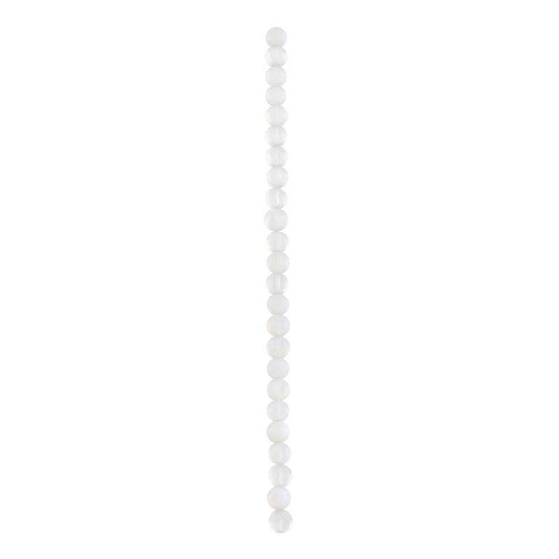 White Faceted Glass Coin Beads, 8mm by Bead Landing™