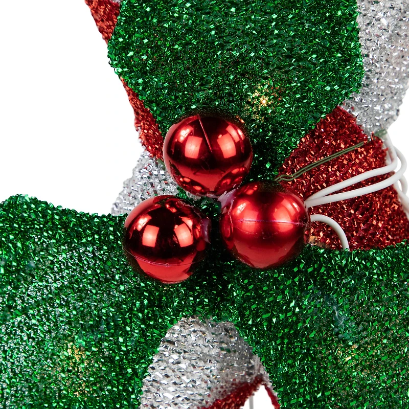 26" Red & White Lighted Double Candy Cane Outdoor Christmas Décor