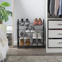 Simplify 12-Pair Stackable Shoe Caddy Rack