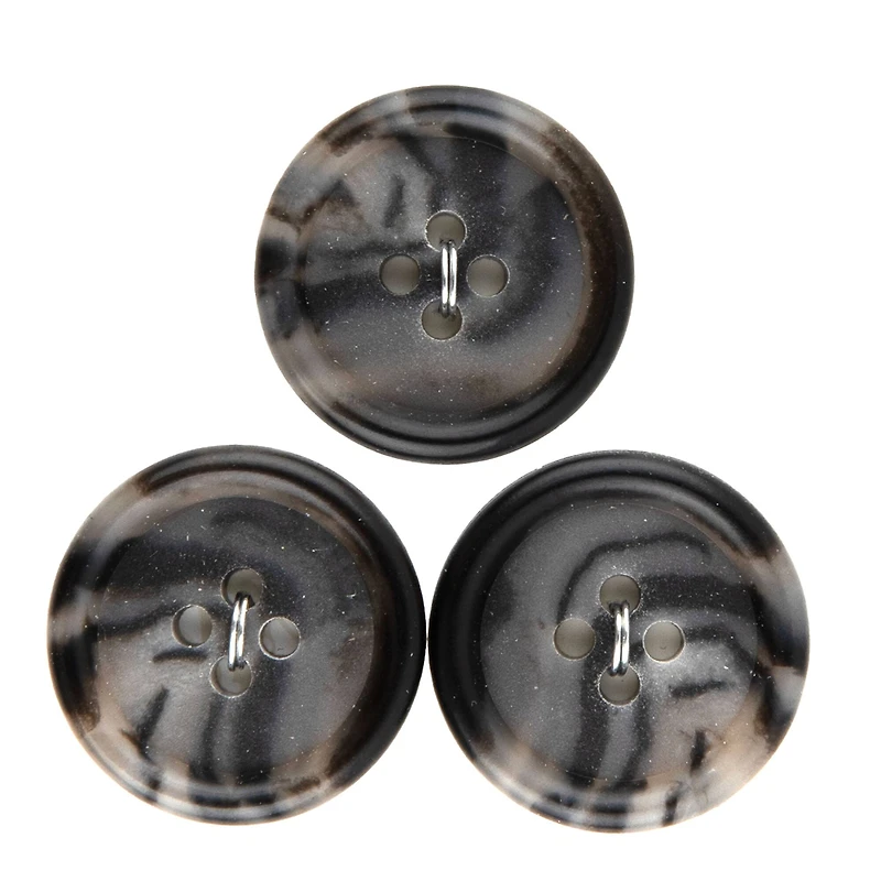 LaMode 7/8" Gray 4-Hole Buttons, 3ct.