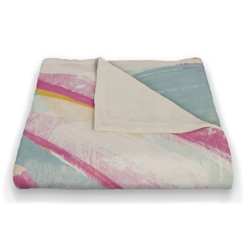 Kaleidoscope Pug 50" x 60" Coral Fleece Blanket