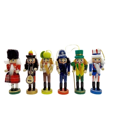 Wizardi Classic Wooden Christmas Nutcracker Set