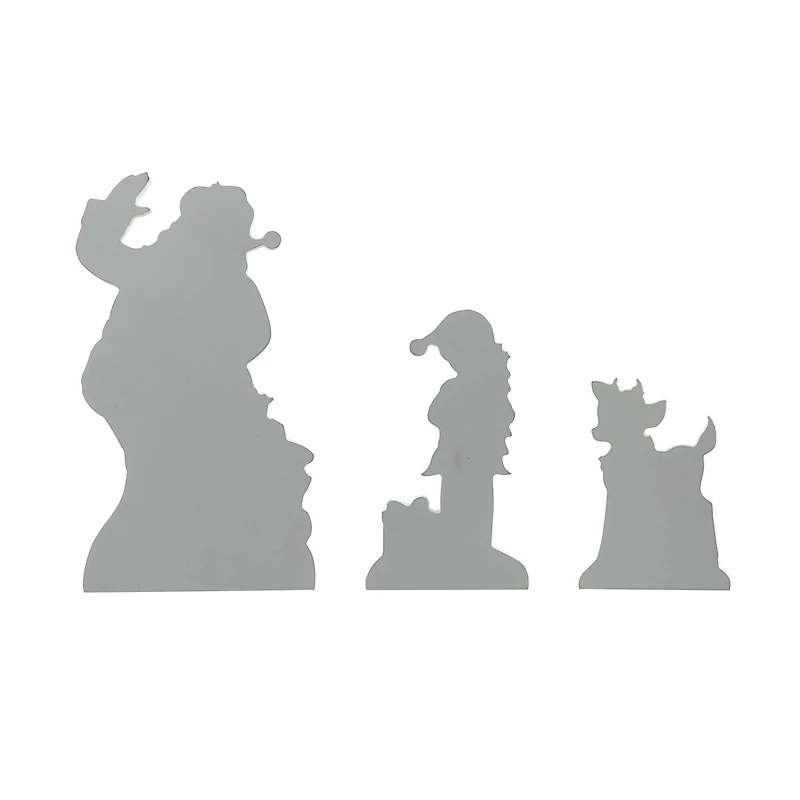 Glitzhome® Wooden Christmas Santa, Elf & Reindeer Table Décor Set