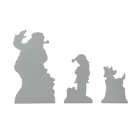 Glitzhome® Wooden Christmas Santa, Elf & Reindeer Table Décor Set