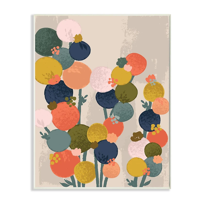 Stupell Industries Organic Shape Flowers Wall Plaque