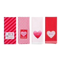 DII® Mixed Valentines Embellished Dishtowels, 4ct.