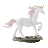 Unicorn Running Through Crystals Figurine 8" x 2.25" x 6.37