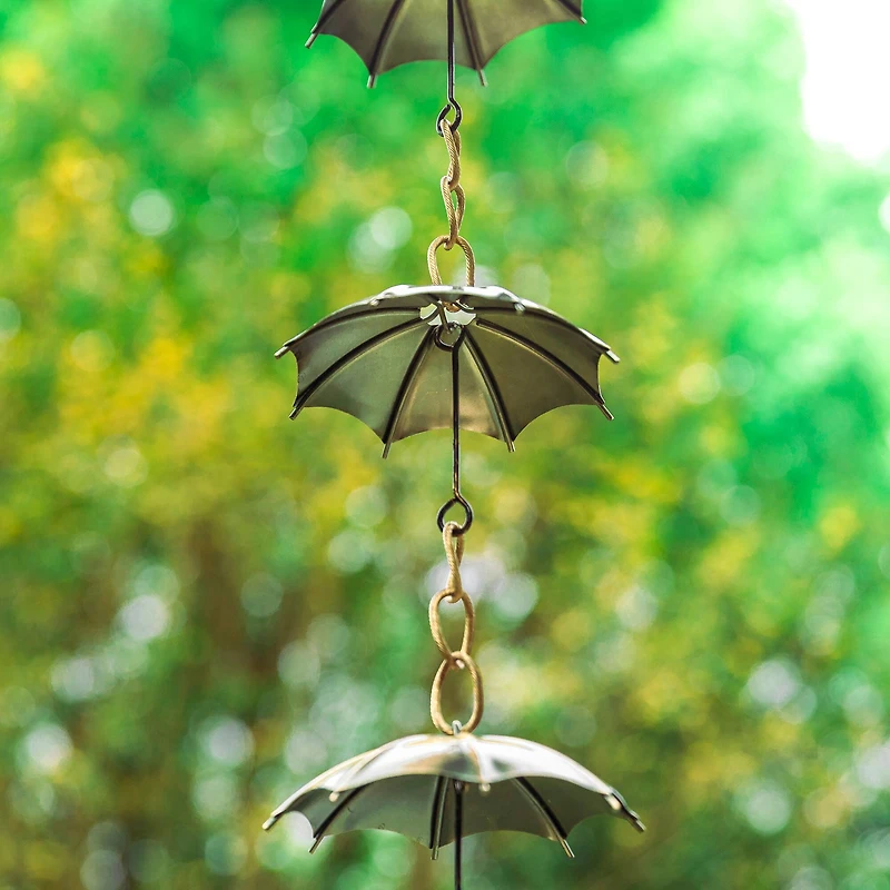 Glitzhome® 8.5ft Faux Copper Umbrella Shaped Rain Chain