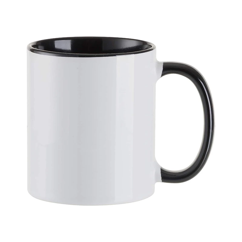 Craft Express 11oz. Sublimation Black Handle Mugs, 6ct.