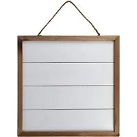 Hampton Art™ White Rustic 16" x 16" Framed Shiplap