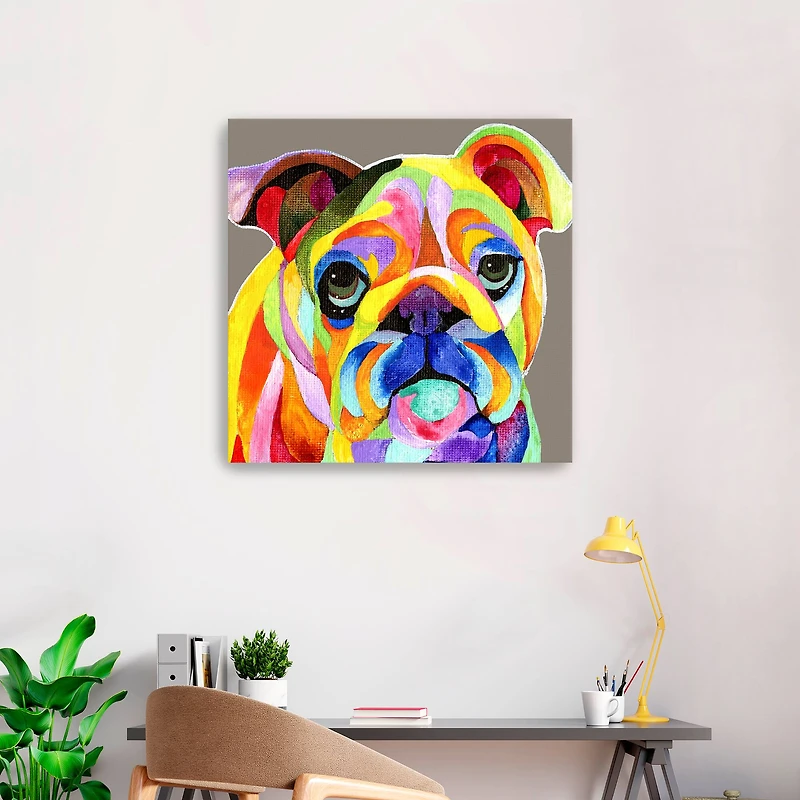 Bulldog Canvas Giclee