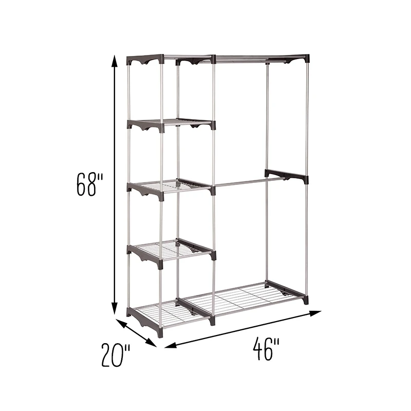 Honey Can Do Double Rod Freestanding Closet
