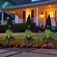 Smirking Witch Halloween Pathway Markers Set, 3ct.