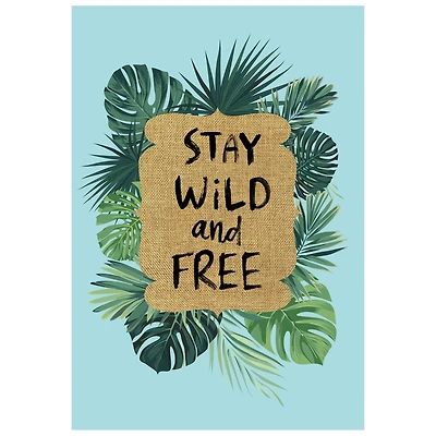 Stay Wild and Free Tropical Outdoor Garden Flag