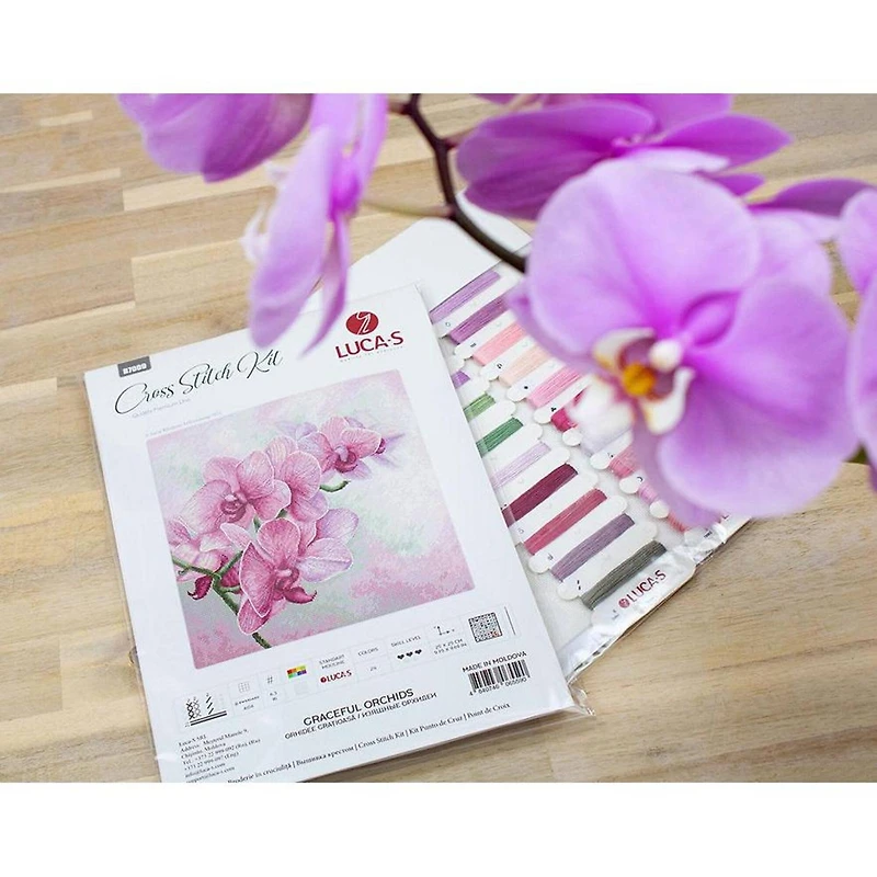 Luca-s Graceful Orchids Counted Cross Stitch Kit