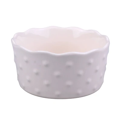 4" White Hobnail Ramekin by Makery™