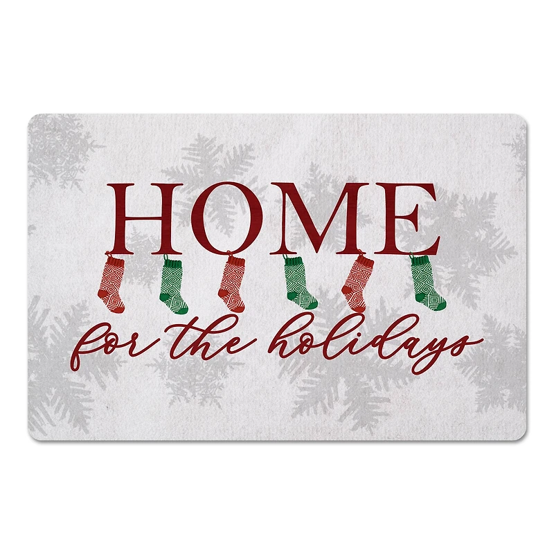 Home for the Holidays Stockings Floor Mat
