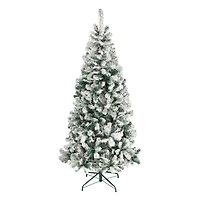 6ft. Unlit Acacia Flocked Artificial Christmas Tree