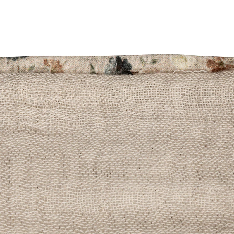 Hello Honey® 18" x 18" Natural Patterned Edge Woven Cotton & Linen Pillow