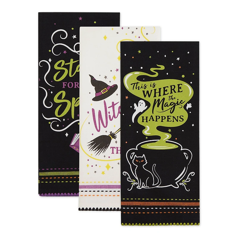 DII® Witchin' In The Kitchen Printed Dishtowel Set