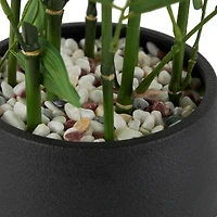 19" Green Foliage Artificial Plant with Black Pot