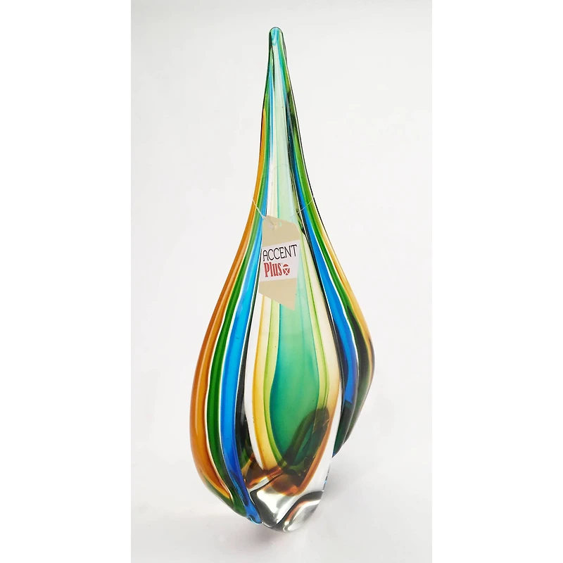 18” Cool Flame Art Glass Statue