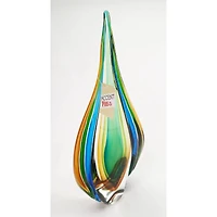 18” Cool Flame Art Glass Statue