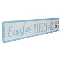 Easter Blessings Egg Metal Wall Sign Décor