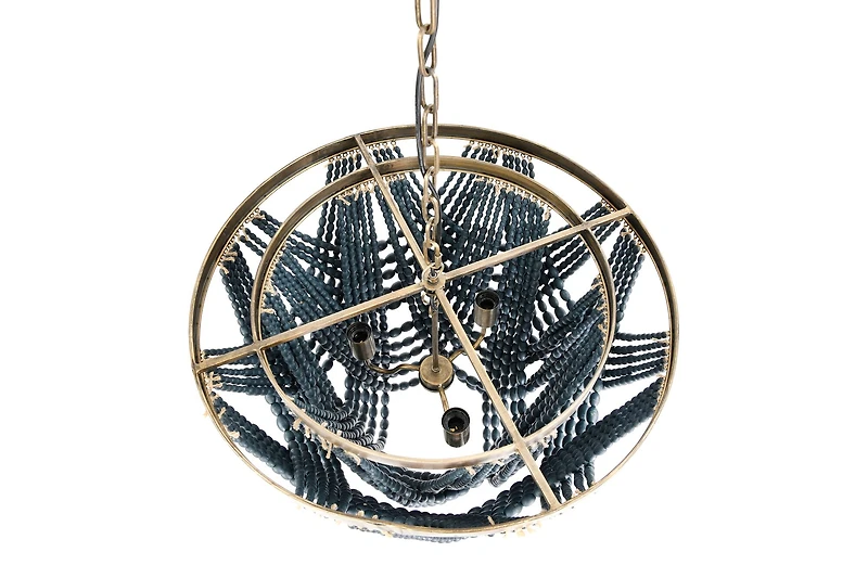 Hello Honey® 26" 2-Tier Draped Wood Bead Chandelier