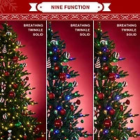 7.5ft. Pre-Lit Green Slim Fir Christmas Tree, Color Changing LED Lights