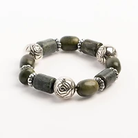 John Bead New Jade No.85 Natural Stone Stretch Bracelet