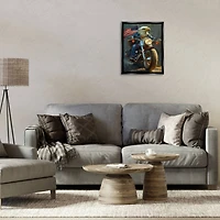 Stupell Industries Patriotic Eagle Motorcycle Floater Framed Art