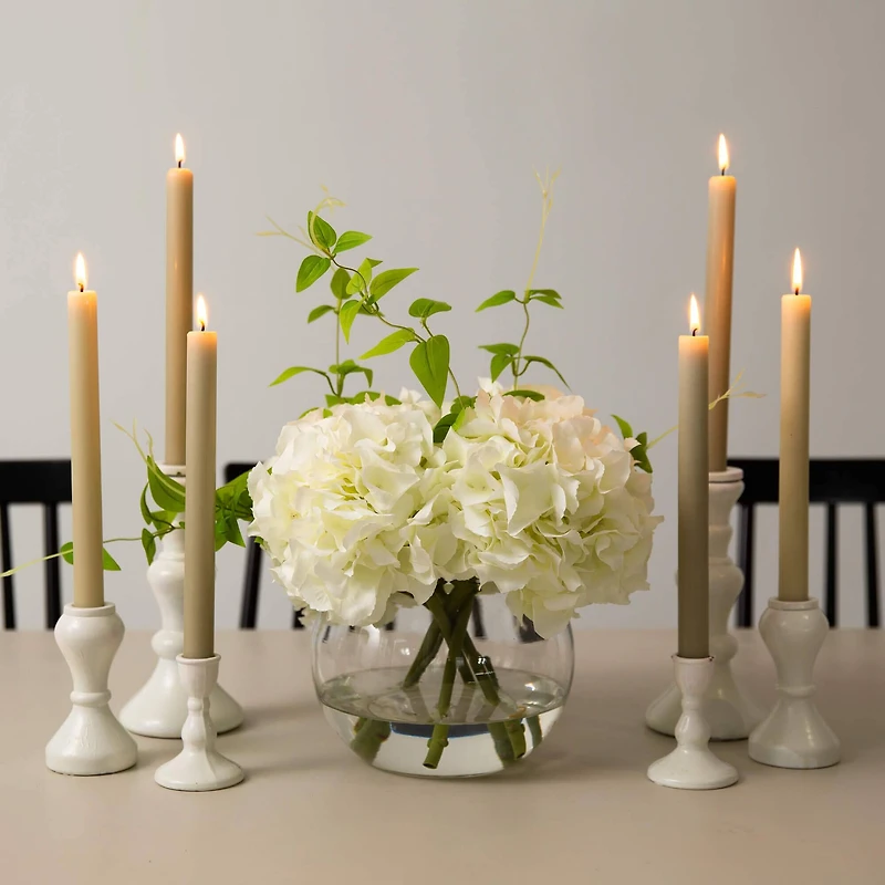 Wedding Collection 18in. Artificial Hydrangea Arrangement in Glass Vase