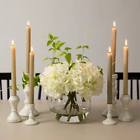 Wedding Collection 18in. Artificial Hydrangea Arrangement in Glass Vase