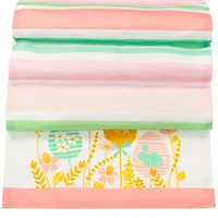 72" Pastel Happy Easter Striped Table Runner