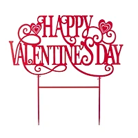 Glitzhome® 23.25" Metal Happy Valentine's Day Yard Stake