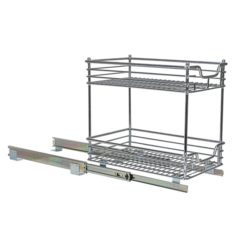 Household Essentials Glidez Chrome 2-Tier Cabinet Organizer