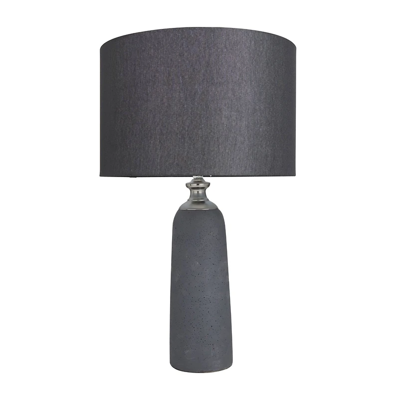 Brown Cement Modern Table Lamp, 23" x 14" x 14"