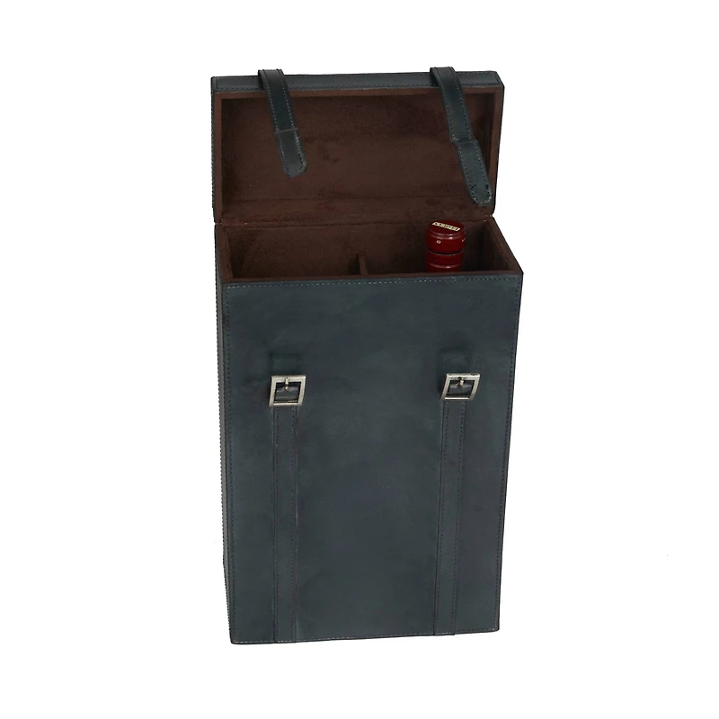 Blue Modern Wine Holder, 9" x 5" x 16"