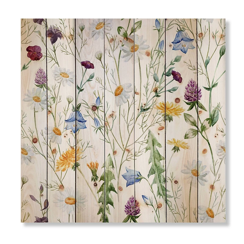 Designart - Wildflowers Chamomile and Clover Bell III