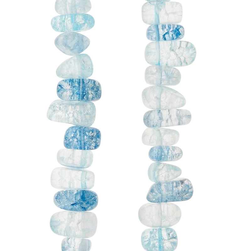 12 Pack: Aqua Mix Quartz Chip Beads, 15mm by Bead Landing™