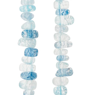 12 Pack: Aqua Mix Quartz Chip Beads, 15mm by Bead Landing™