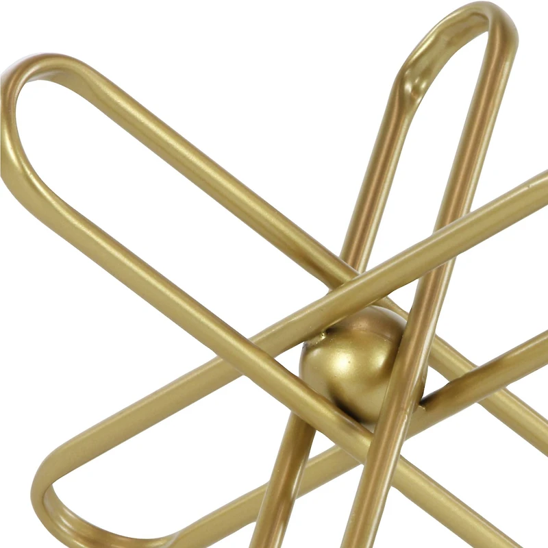 CosmoLiving by Cosmopolitan Gold Metal Modern Geometric Sculpture Set