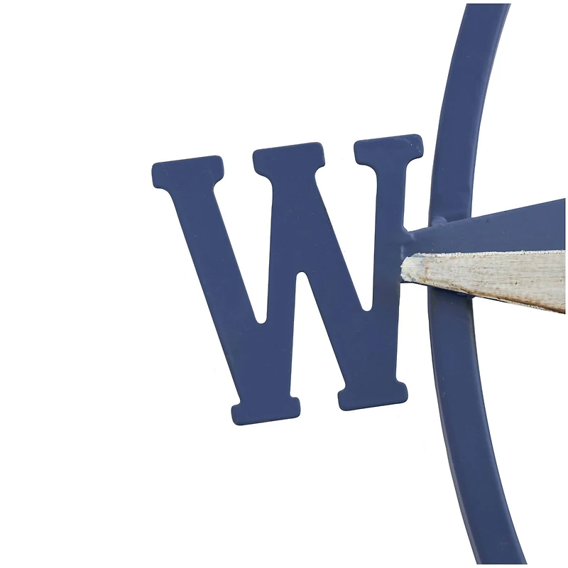 Blue & Cream Distressed Compass Wall Décor