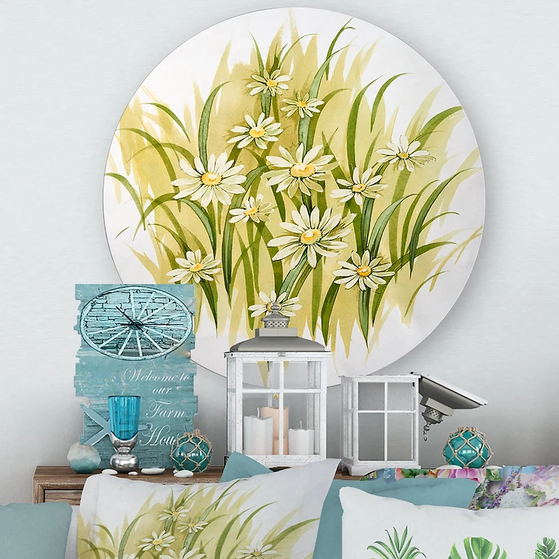 Designart - White Meadow Flowers