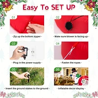 Glitzhome® 6ft. Lighted Inflatable Rotating Snowman Décor